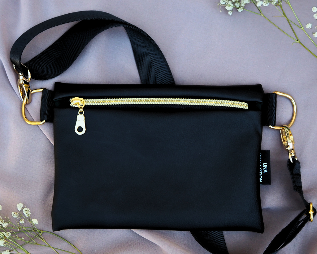 LILIAN-laukku vyölaukku crossbodylaukku musta värinen laukku musta laukkuhihna