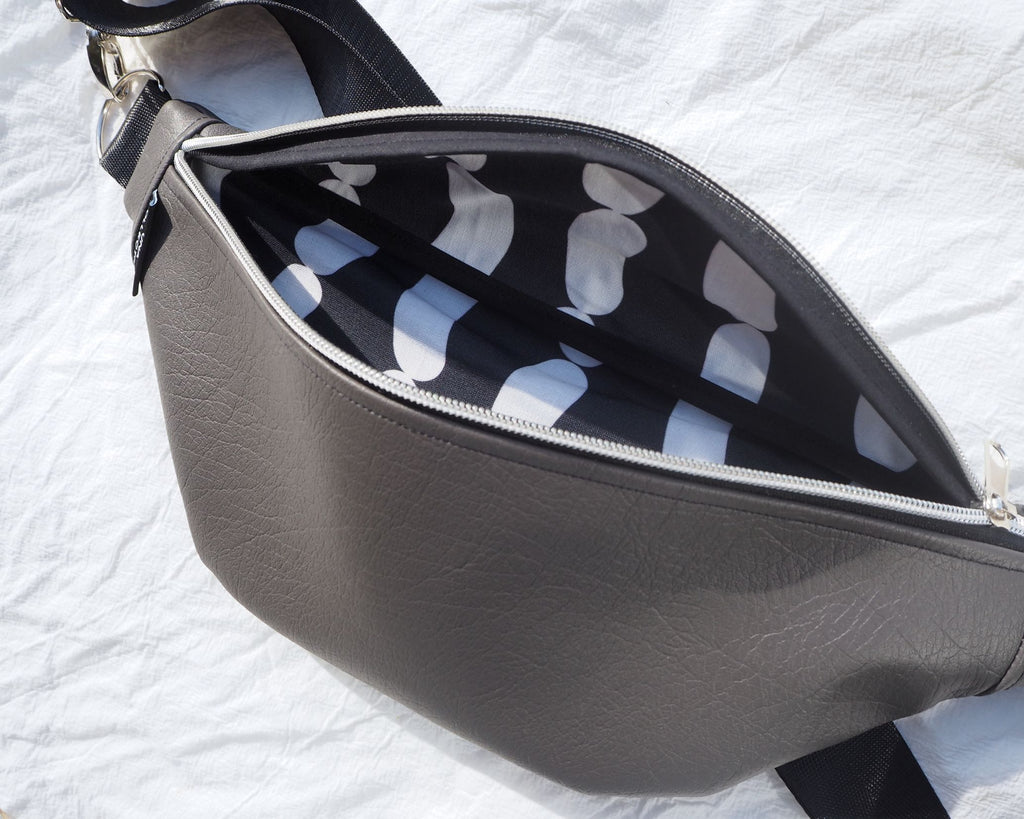 EMILIA-vyölaukku, ylijäämä keinonahka, harmaa