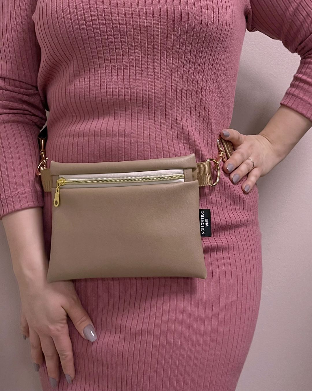 LILIAN-laukku, aavikko taupe