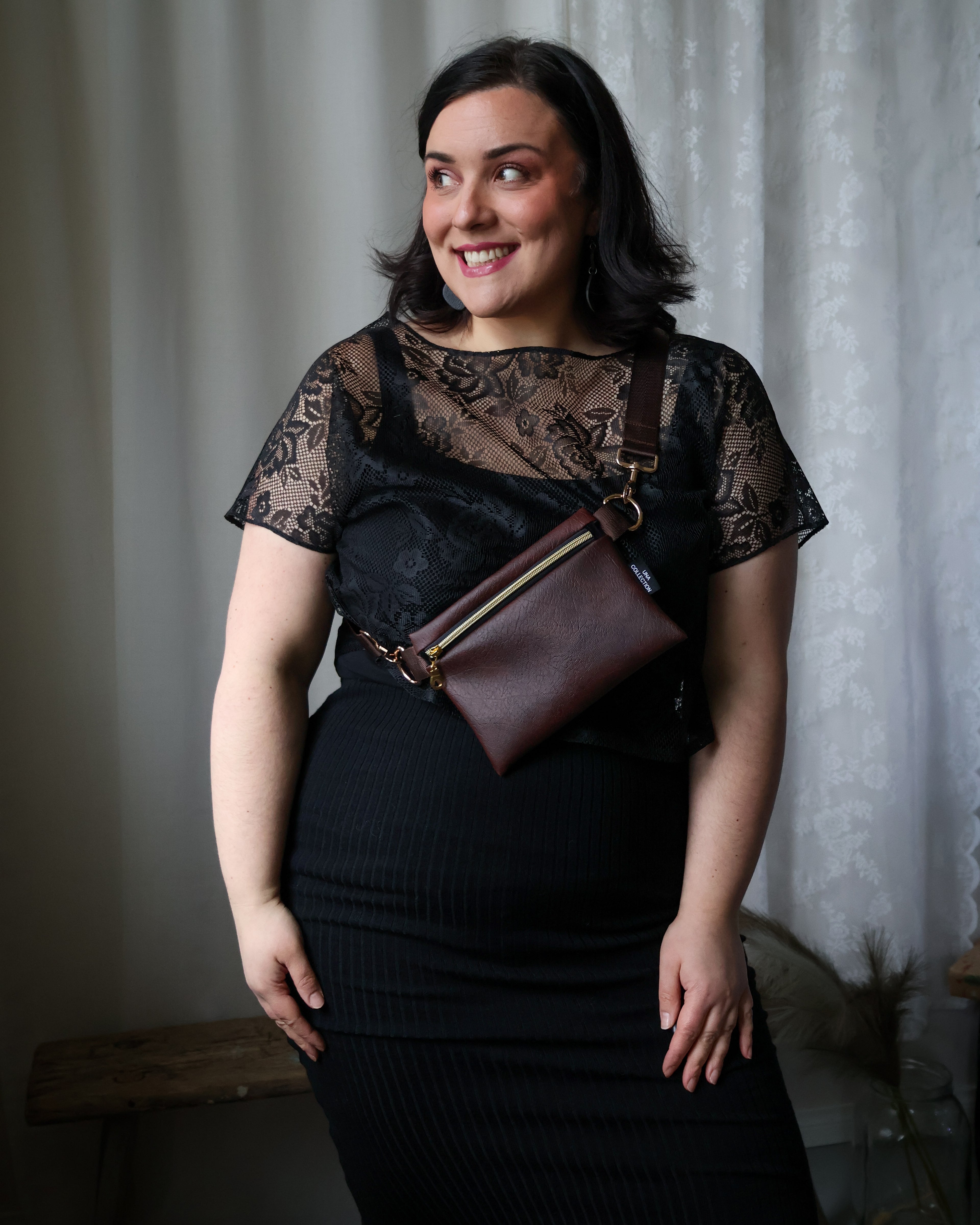 LILIAN-laukku, loimuava ruskea