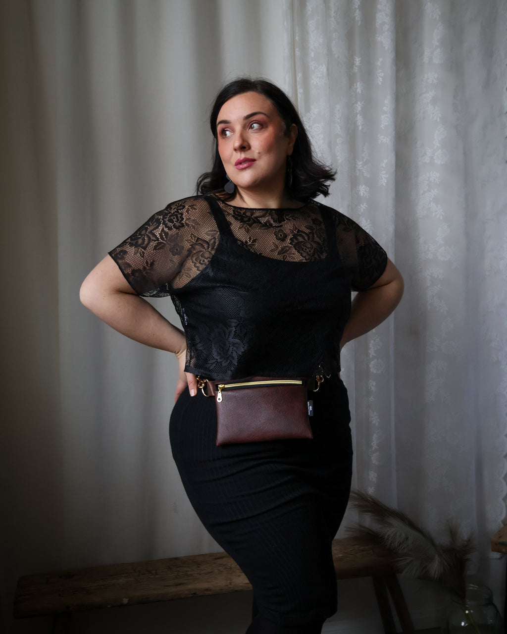 LILIAN-laukku, loimuava ruskea