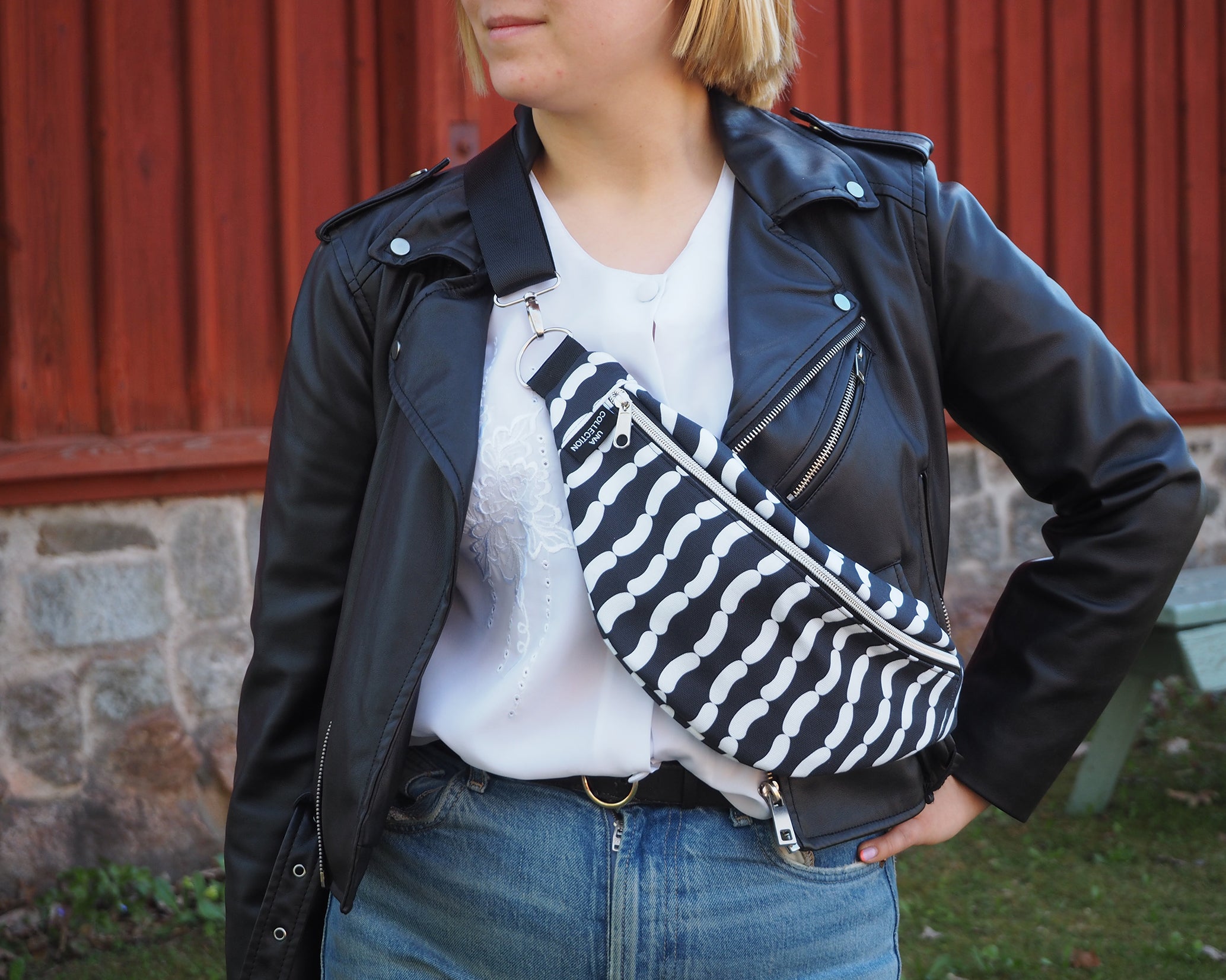 puuvilla EMILIA-vyölaukku laukku una collection makkararalli