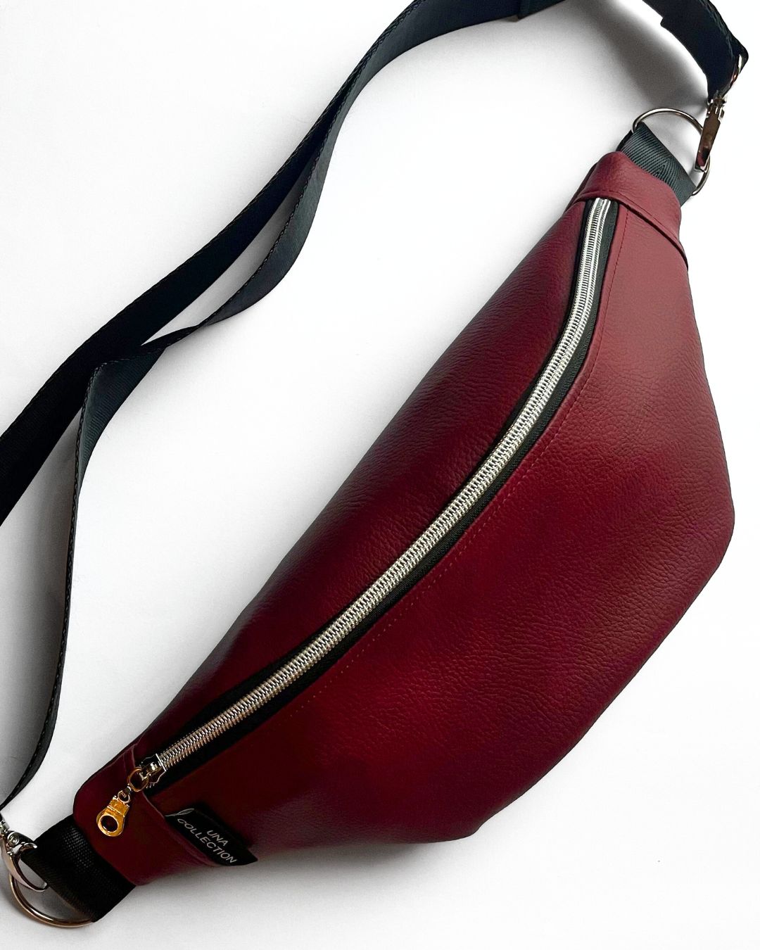 EMILIA-vyölaukku, ylijäämä keinonahka, punainen