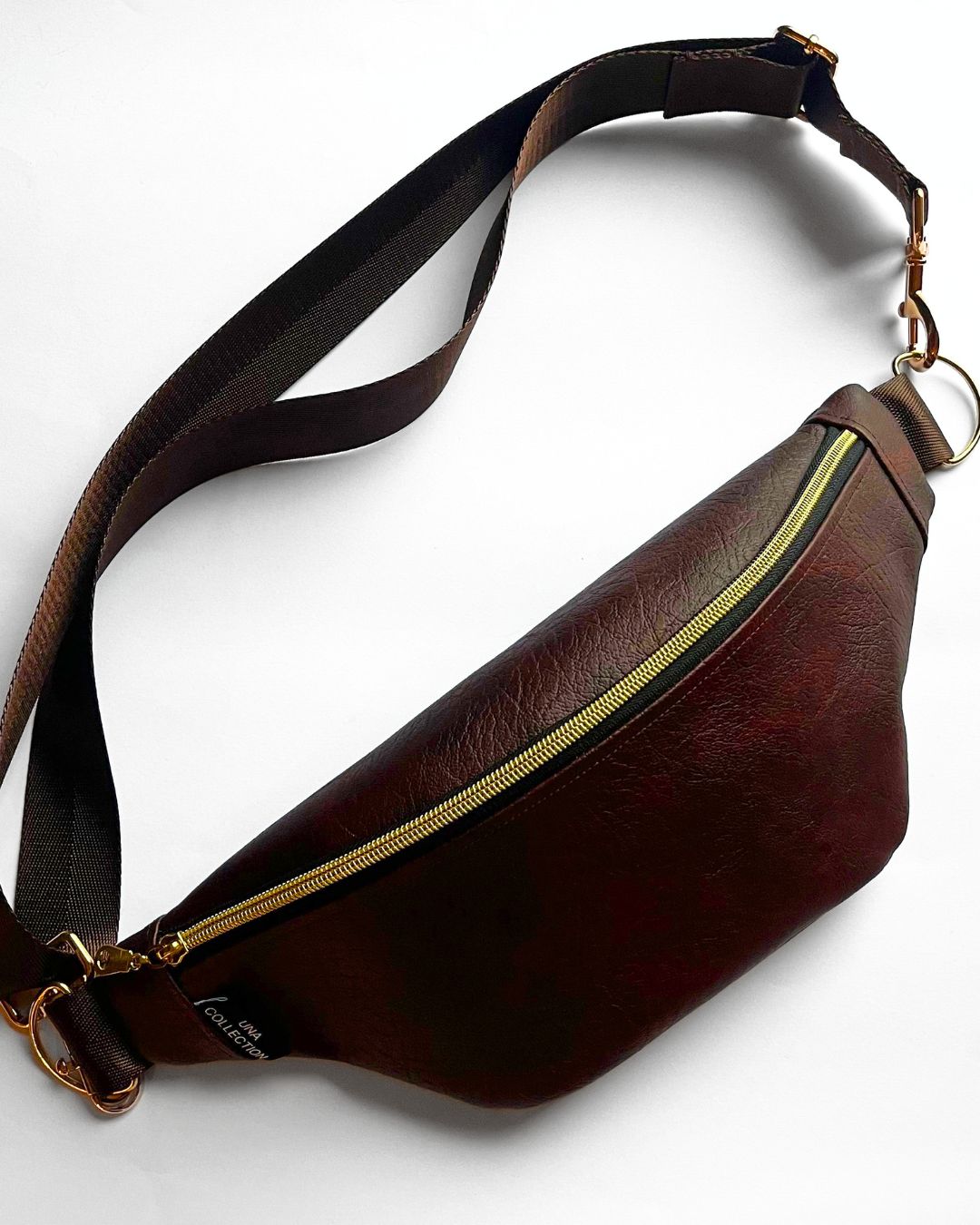 EMILIA-vyölaukku, ylijäämä keinonahka, ruskea