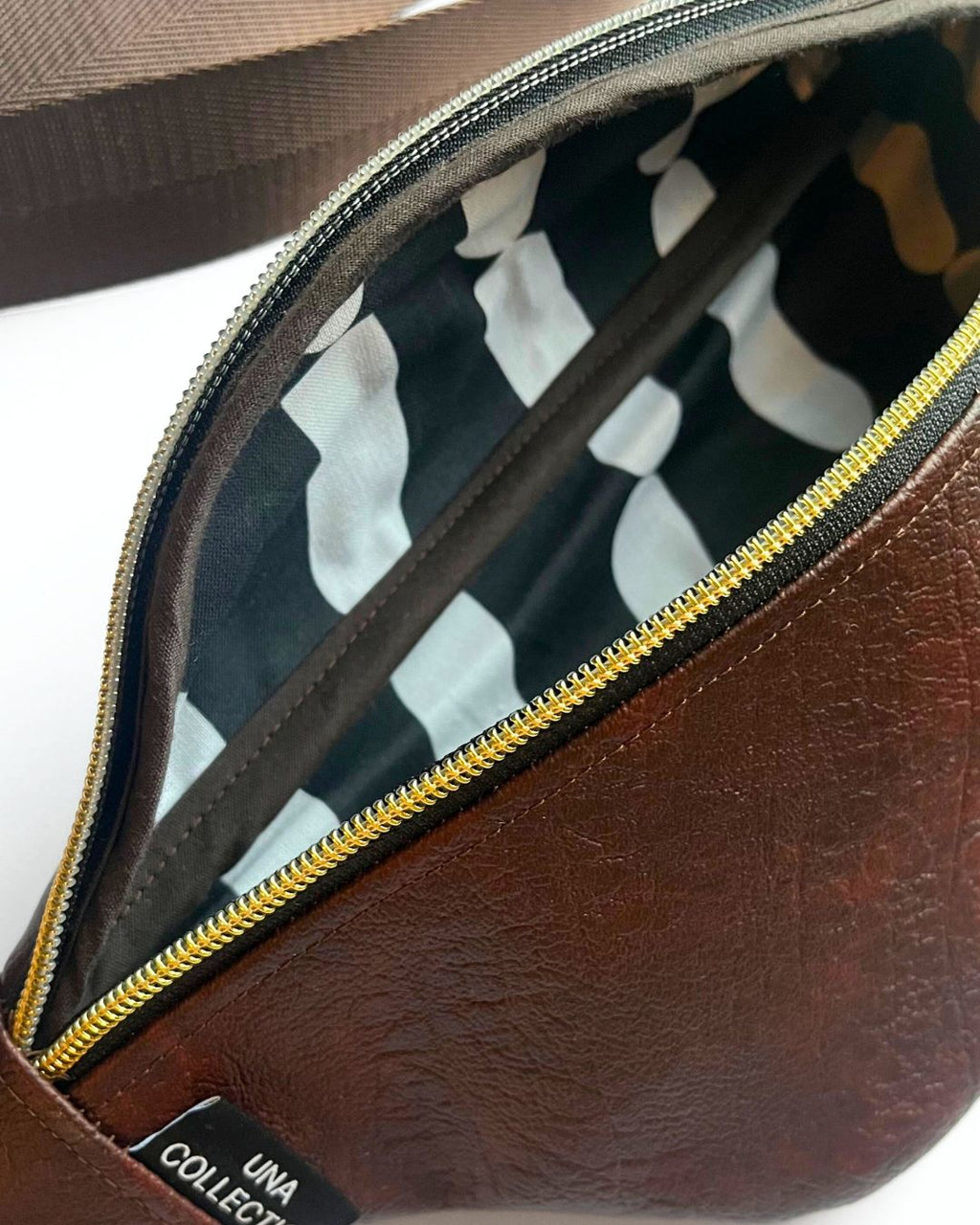 EMILIA-vyölaukku, ylijäämä keinonahka, ruskea